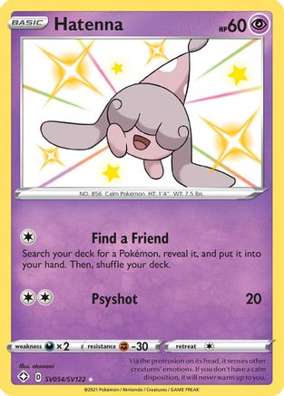 Hatenna (SV054/122) [Shining Fates Shiny Vault] Holofoil - Shiny Holo Rare