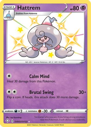 Hattrem (SV055/122) [Shining Fates Shiny Vault] Holofoil - Shiny Holo Rare