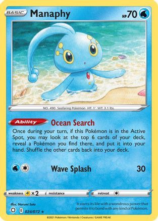 Manaphy 024  Shining Fates - Rare