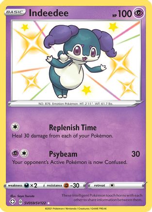 Indeedee (SV059/122) [Shining Fates Shiny Vault] Holofoil - Shiny Holo Rare