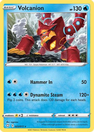 Volcanion (025/72) [Shining Fates] Reverse Holofoil - Rare