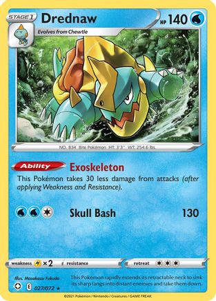 Drednaw (027/72) [Shining Fates] Reverse Holofoil - Rare