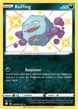 Koffing (SV076/122) [Shining Fates Shiny Vault] Holofoil - Shiny Holo Rare