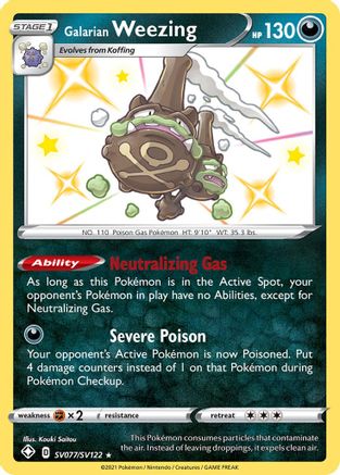 Galarian Weezing (SV077/122) [Shining Fates Shiny Vault] Holofoil - Shiny Holo Rare