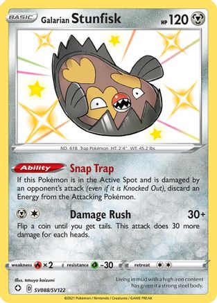 Galarian Stunfisk (SV088/122) [Shining Fates Shiny Vault] Holofoil - Shiny Holo Rare