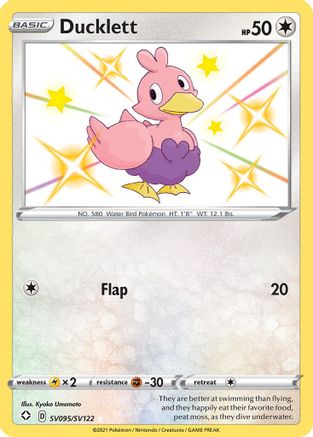 Ducklett (SV095/122) [Shining Fates Shiny Vault] Holofoil - Shiny Holo Rare