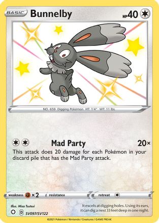 Bunnelby (SV097/122) [Shining Fates Shiny Vault] Holofoil - Shiny Holo Rare
