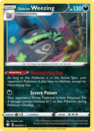 Galarian Weezing (042/72) [Shining Fates] Holofoil - Holo Rare