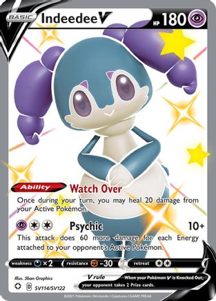 Indeedee V (SV114/122) [Shining Fates Shiny Vault] Holofoil - Shiny Holo Rare