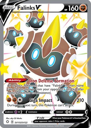 Falinks V (SV115/122) [Shining Fates Shiny Vault] Holofoil - Shiny Holo Rare