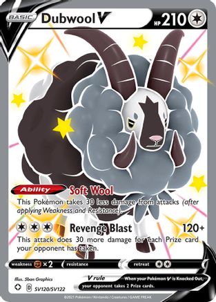 Dubwool V (SV120/122) [Shining Fates Shiny Vault] Holofoil - Shiny Holo Rare