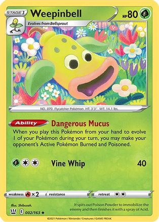 Weepinbell (002/163) [SWSH05 Battle Styles] Normal - Uncommon