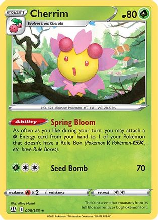 Cherrim (008/163) [SWSH05 Battle Styles] Holofoil - Holo Rare