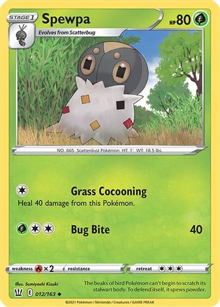 Spewpa (012/163) [SWSH05 Battle Styles] Reverse Holofoil - Uncommon