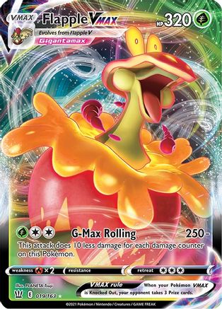 Flapple VMAX (019/163) [SWSH05 Battle Styles] Holofoil - Ultra Rare