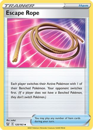 Escape Rope (125/163) [SWSH05 Battle Styles] Reverse Holofoil - Uncommon