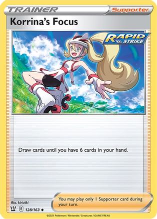 Korrina's Focus (128/163) [SWSH05 Battle Styles] Reverse Holofoil - Uncommon
