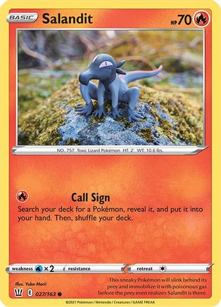 Salandit (027/163) [SWSH05 Battle Styles] Normal - Common