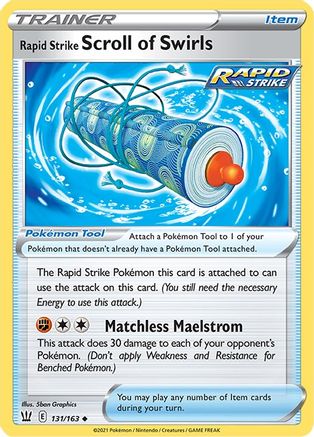 Rapid Strike Scroll of Swirls (131/163) [SWSH05 Battle Styles] Normal - Uncommon