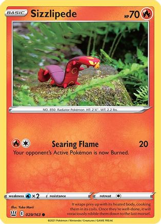 Sizzlipede (029/163) [SWSH05 Battle Styles] Normal - Common