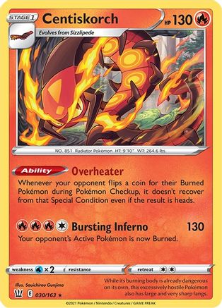 Centiskorch (030/163) [SWSH05 Battle Styles] Normal - Rare
