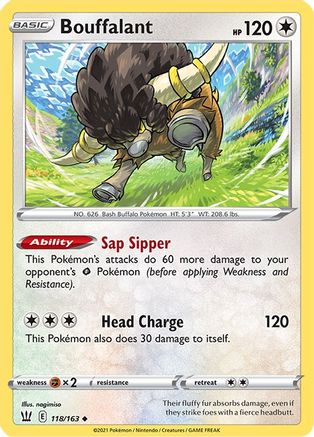 Bouffalant (118/163) [SWSH05 Battle Styles] Reverse Holofoil - Uncommon