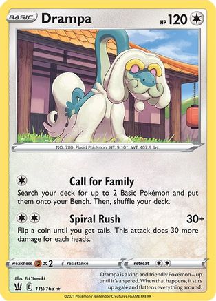 Drampa (119/163) [SWSH05 Battle Styles] Reverse Holofoil - Rare