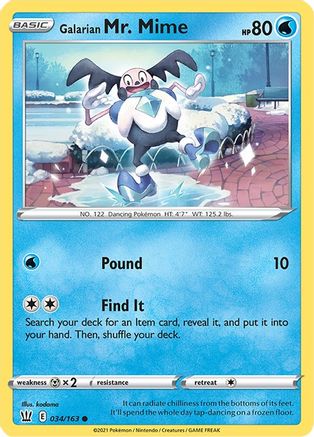 Galarian Mr. Mime (034/163) [SWSH05 Battle Styles] Normal - Common