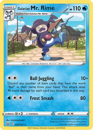 Galarian Mr. Rime (035/163) [SWSH05 Battle Styles] Normal - Rare