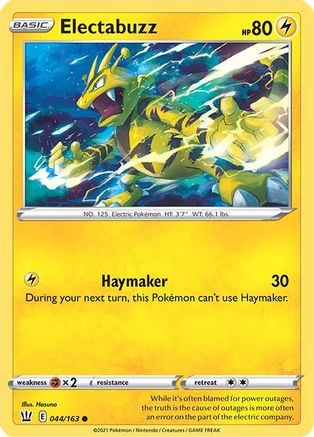 Electabuzz (044/163) [SWSH05 Battle Styles] Normal - Common