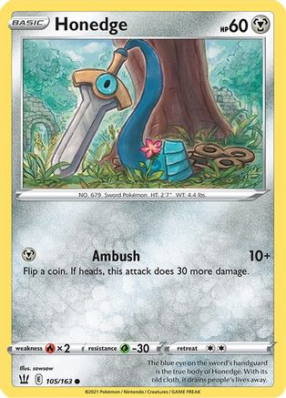 Honedge (105/163) [SWSH05 Battle Styles] Reverse Holofoil - Common