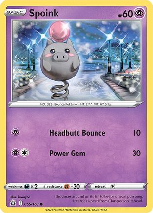 Spoink (055/163) [SWSH05 Battle Styles] Normal - Common