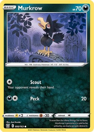 Murkrow 093  SWSH05 Battle Styles - Common