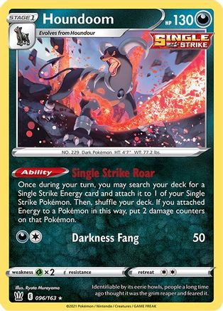 Houndoom (096/163) [SWSH05 Battle Styles] Reverse Holofoil - Holo Rare