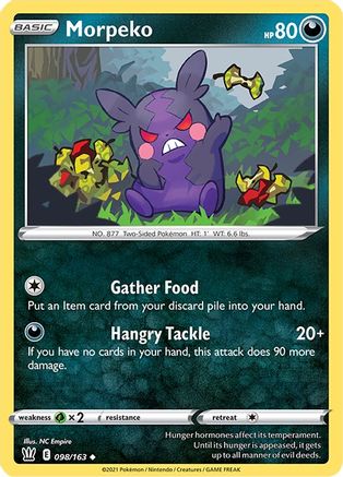 Morpeko 098  - Reverse Holofoil SWSH05 Battle Styles - Uncommon