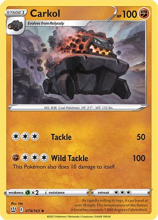 Carkol (079/163) [SWSH05 Battle Styles] Reverse Holofoil - Uncommon