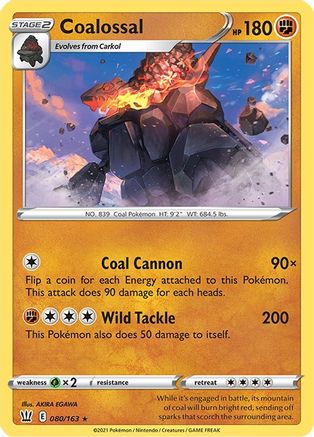 Coalossal (080/163) [SWSH05 Battle Styles] Reverse Holofoil - Holo Rare