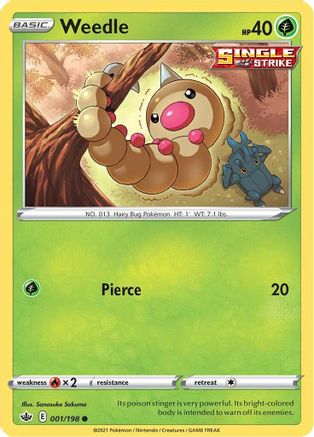 Weedle (001/198) [SWSH06 Chilling Reign] Normal - Common