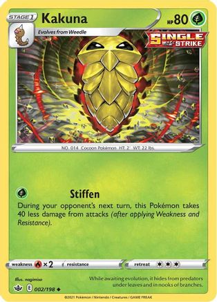 Kakuna (002/198) [SWSH06 Chilling Reign] Normal - Uncommon