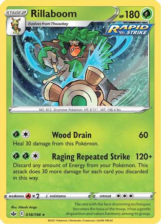 Rillaboom (018/198) [SWSH06 Chilling Reign] Reverse Holofoil - Holo Rare