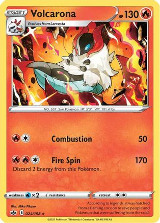 Volcarona (024/198) [SWSH06 Chilling Reign] Reverse Holofoil - Rare
