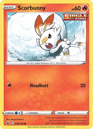 Scorbunny (026/198) [SWSH06 Chilling Reign] Normal - Common