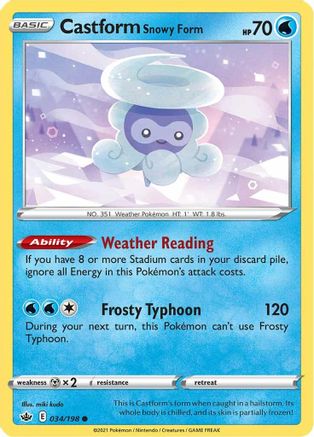Castform Snowy Form (034/198) [SWSH06 Chilling Reign] Normal - Common
