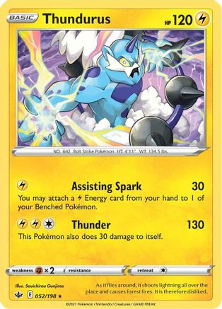 Thundurus (052/198) [SWSH06 Chilling Reign] Reverse Holofoil - Holo Rare