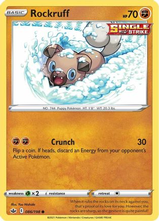 Rockruff (086/198) [SWSH06 Chilling Reign] Normal - Common