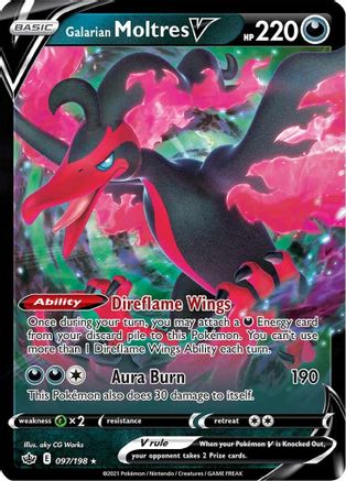 Galarian Moltres V (097/198) [SWSH06 Chilling Reign] Holofoil - Ultra Rare