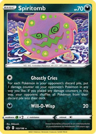 Spiritomb (103/198) [SWSH06 Chilling Reign] Reverse Holofoil - Rare