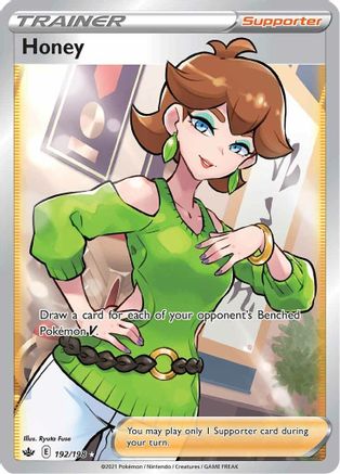 Honey (Full Art) (192/198) [SWSH06 Chilling Reign] Holofoil - Ultra Rare