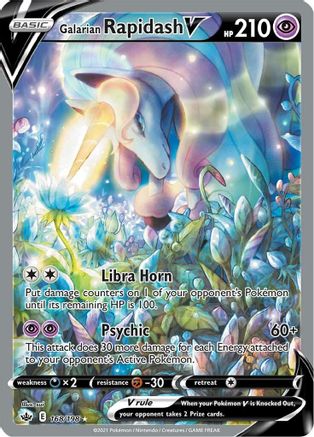 Galarian Rapidash V (Alternate Full Art) (168/198) [SWSH06 Chilling Reign] Holofoil - Ultra Rare