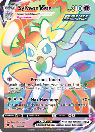 Sylveon VMAX (Secret) 211/203  - Holofoil SWSH07 Evolving Skies - Secret Rare